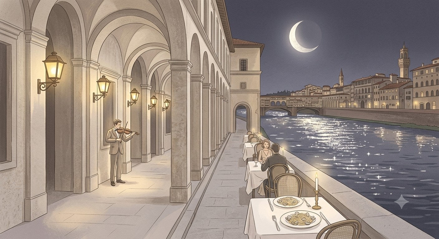 Uma noite nas margens do Arno