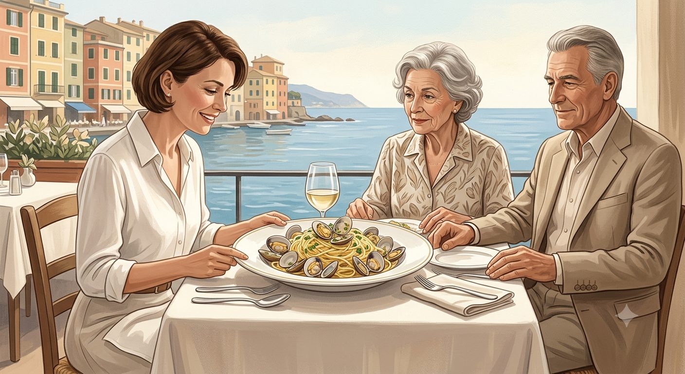 Spaghetti alle vongole, Rapallo