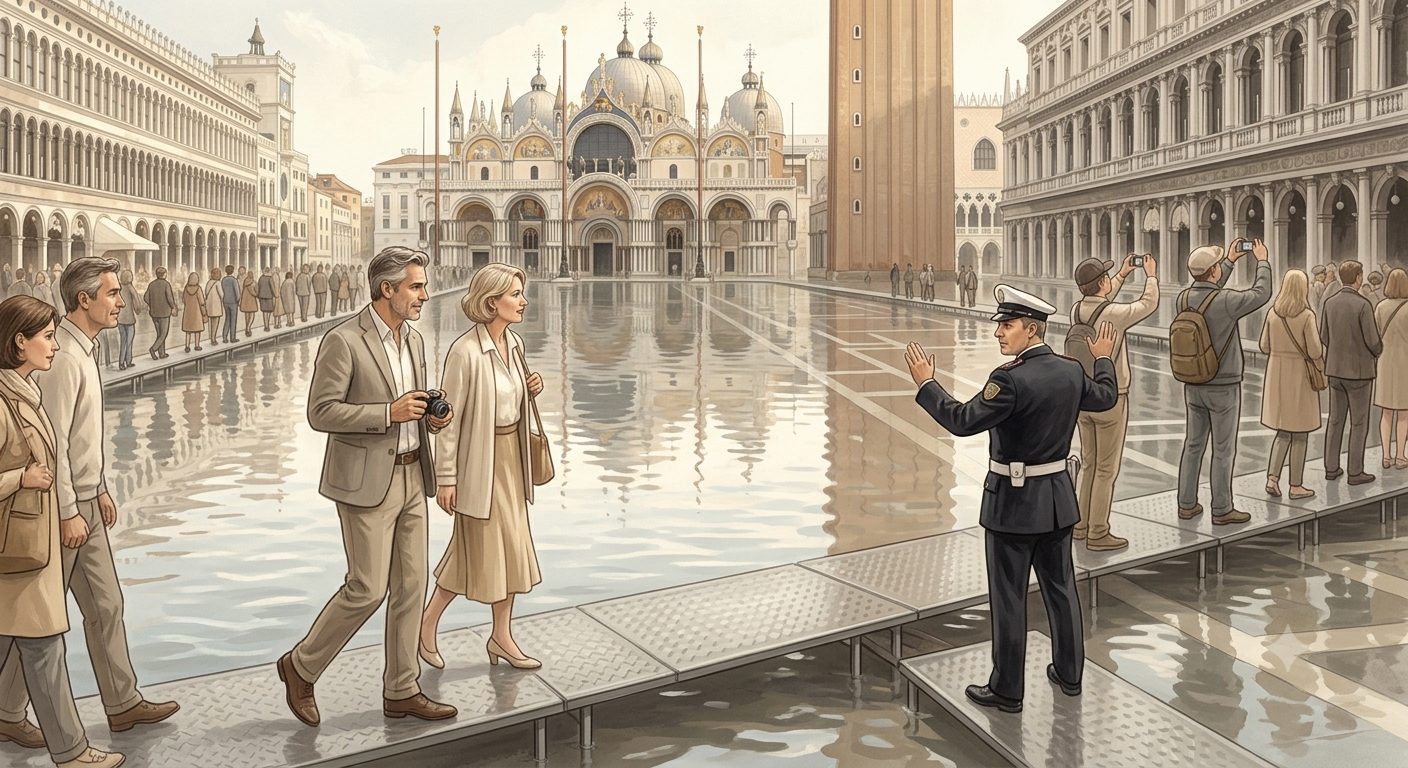 Veneza inundada, Praça de São Marcos