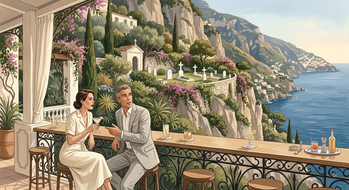 Villa Treville — O cemitério com vista